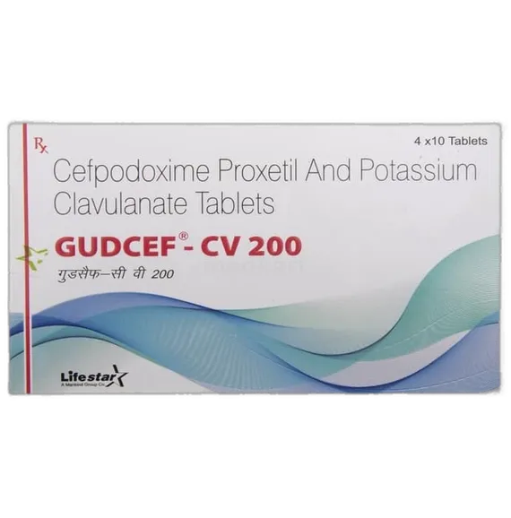 gudcef cv 200mg tablet 6's